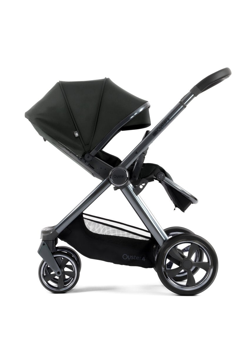 Oyster 4 Stroller with Gun Metal Chassis - Black Olive - Little Miracles Baby Boutique