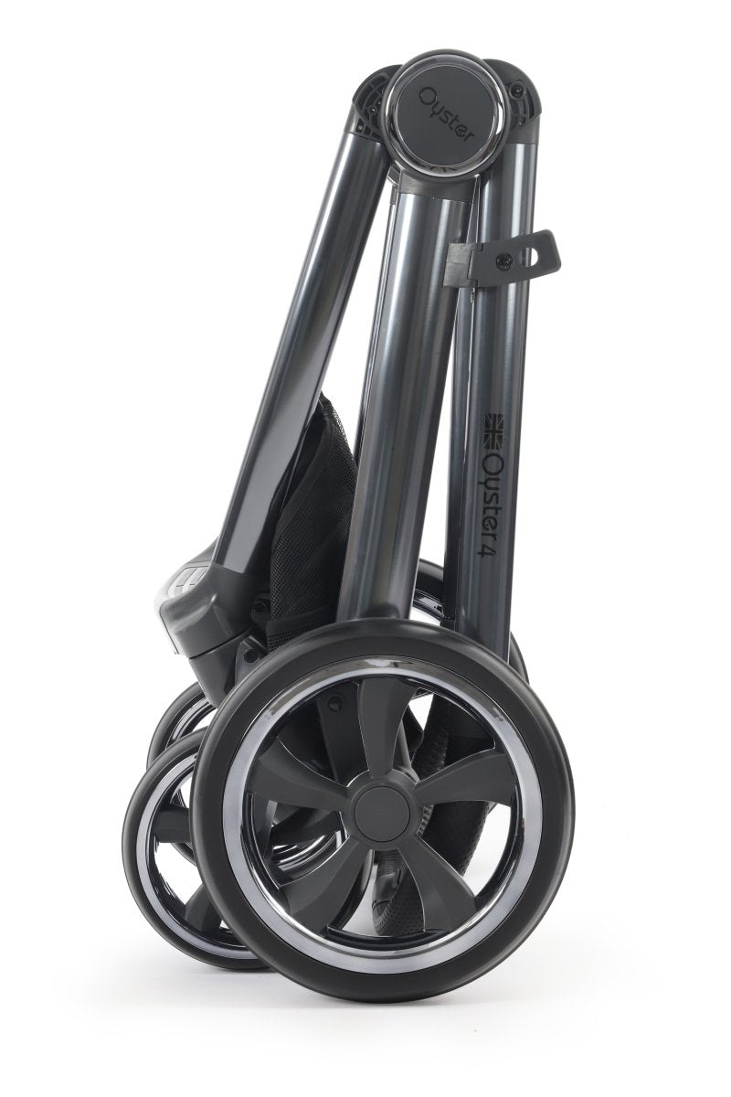 Oyster 4 Stroller with Gun Metal Chassis - Stone - Little Miracles Baby Boutique