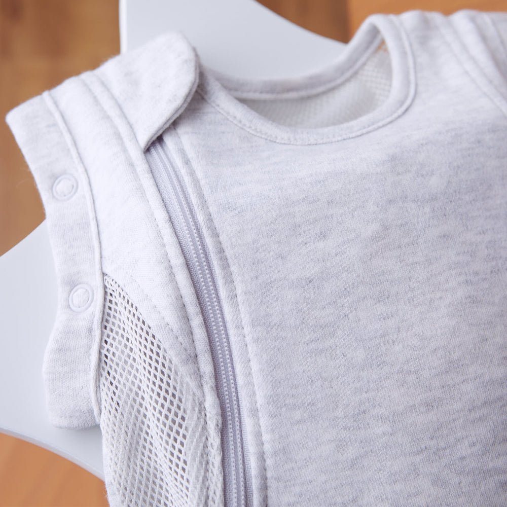 0.5 Tog Swaddle to Sleep Bag – Minimal Grey Lightweight - Little Miracles Baby Boutique