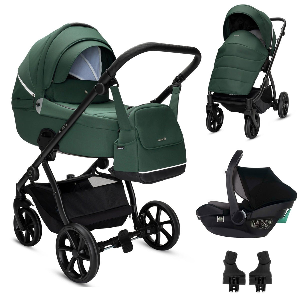 Noordi - Fjordi V2, 3 in 1 - Emerald Green with i - Size Car Seat and Base - Little Miracles Baby Boutique