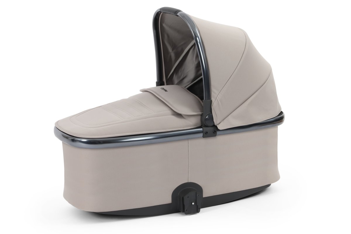 Oyster 4 Carrycot in Stone with Gun Metal Finish - Little Miracles Baby Boutique