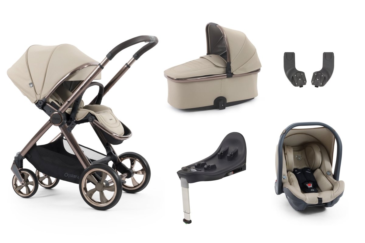Oyster 4 Essential Bundle in Buttermilk with Brown Chassis - Little Miracles Baby Boutique