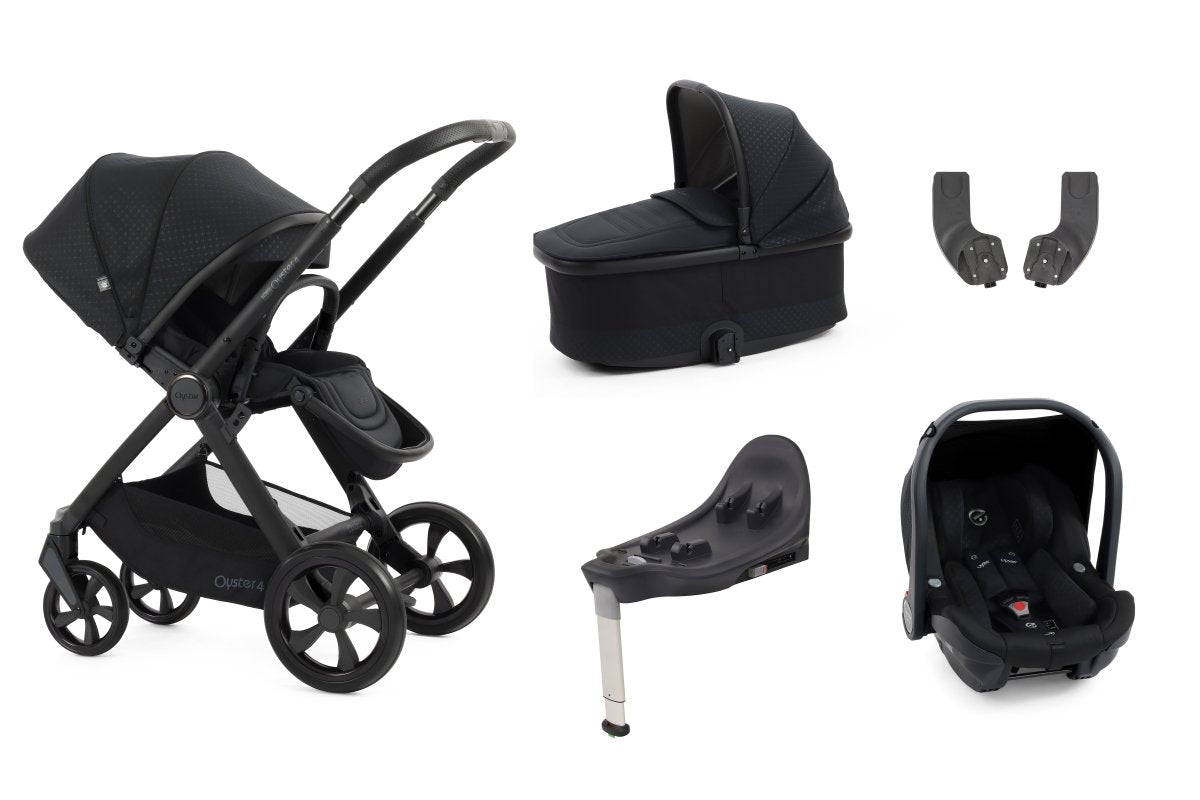 Oyster 4 Essential Bundle in Raven with Matt Black Chassis - Little Miracles Baby Boutique