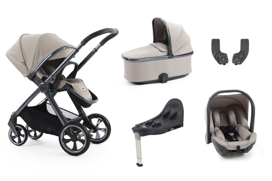Oyster 4 Essential Bundle in Stone with Gun Metal Chassis - Little Miracles Baby Boutique