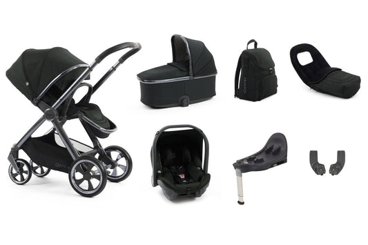 Oyster 4 Luxury Bundle in Black Olive with Gun Metal Chassis - Little Miracles Baby Boutique