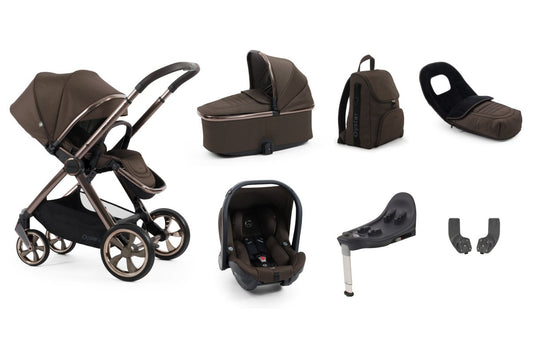 Oyster 4 Luxury Bundle in Chocolate Velvet with Brown Chassis - Little Miracles Baby Boutique