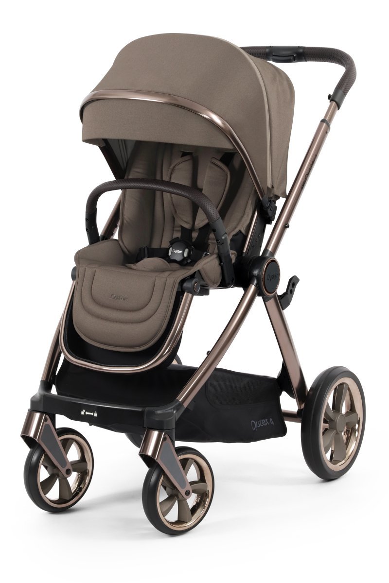 Oyster 4 Stroller with Brown Chassis - Mink - Little Miracles Baby Boutique