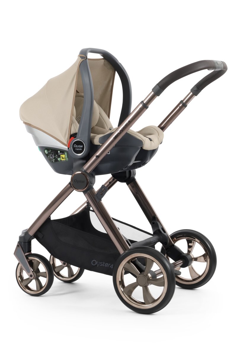 Oyster 4 Ultimate Bundle in Buttermilk with Brown Chassis - Little Miracles Baby Boutique