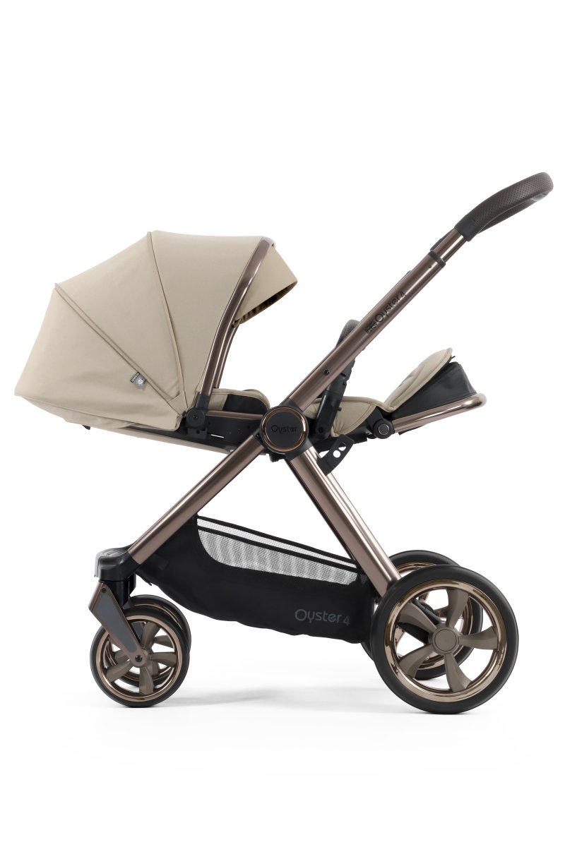Oyster 4 Ultimate Bundle in Buttermilk with Brown Chassis - Little Miracles Baby Boutique