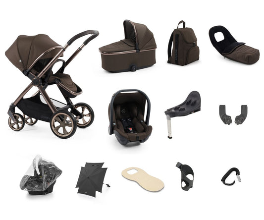Oyster 4 Ultimate Bundle in Chocolate Velvet with Brown Chassis - Little Miracles Baby Boutique