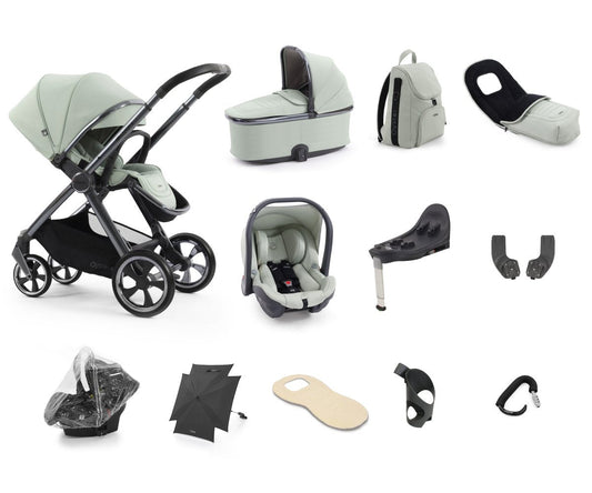 Oyster 4 Ultimate Bundle in Pistachio with Gun Metal Chassis - Little Miracles Baby Boutique
