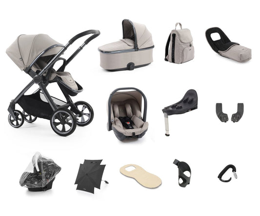 Oyster 4 Ultimate Bundle in Stone with Gun Metal Chassis - Little Miracles Baby Boutique