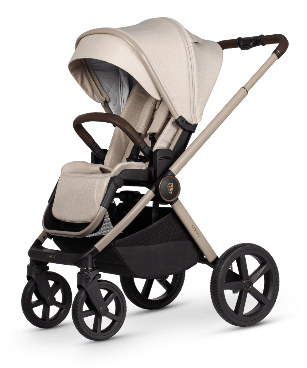 Venicci Upline 2 - 3 in 1 Package and Base - Stone Beige - Little Miracles Baby Boutique